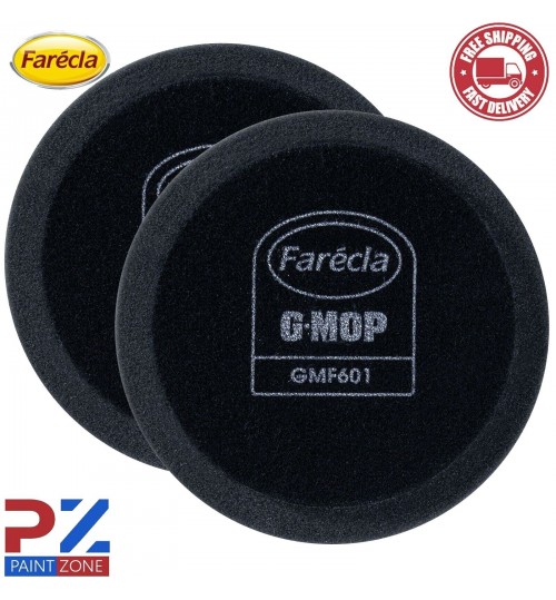 GMF601 Farecla GMop Finishing Polish Foam 2 Pack 6" Black Hook & Loop-[150mm]